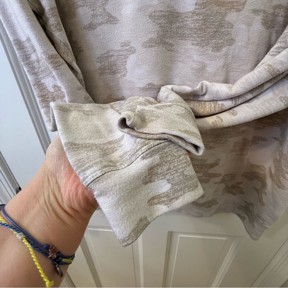 Athleta Tan Camouflage Crewneck Hoodie - Picture 5 of 9